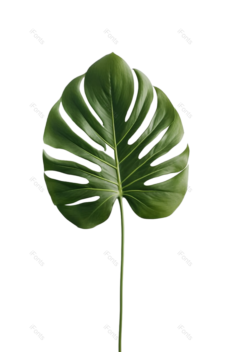 叶子图片,白色背景元素,绿色PNG,植物免抠素材